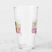 ピンク彼女はトレーラーを流したヴィンテージ タンブラーグラス (右)