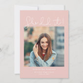 ピンク彼女は卒業写真の発表をした 招待状 (正面)