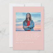 ピンク彼女は卒業写真の発表をした 招待状 (裏面)