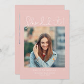 ピンク彼女は卒業写真の発表をした 招待状 (正面/裏面)