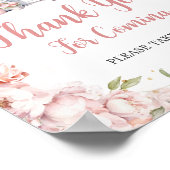 ピンク彼女は市場から外れているブライダルシャワーありがとう ポスター (角)