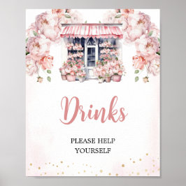 ピンク彼女は市場から外れているブライダルシャワー飲料 ポスター