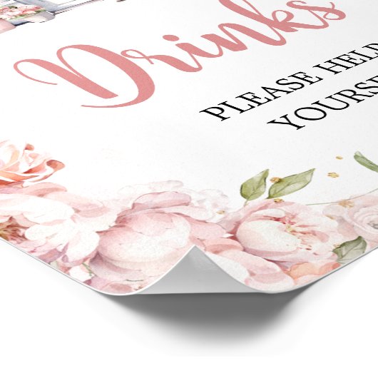 ピンク彼女は市場から外れているブライダルシャワー飲料 ポスター (角)