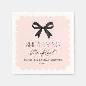 ピンク彼女は知り合いのブライダルシャワー スタンダードカクテルナプキン (正面)