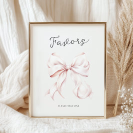 ピンク彼女は結び目はテーブルの看板を好む ポスター