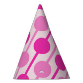 ピンク後を追ドットパーティー帽子 パーティーハット (右)