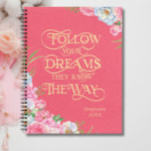 ピンク後を追フローラYour Dreams Journal ノートブック
