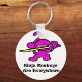 ピンク忍者オンガード キーホルダー (正面)