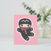 ピンク忍者バースデーパーティ招待状 招待状 (スタンド正面)