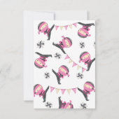 ピンク忍者パーティーサンキューカード サンキューカード (裏面)