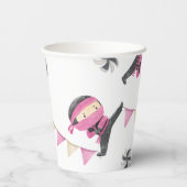 ピンク忍者パーティー紙カップ 紙コップ (裏面)