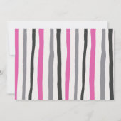 ピンク忍者戦士武術アーツ誕生日写真 招待状 (裏面)