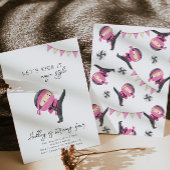 ピンク忍者誕生日招待状 |忍者パーティー 招待状