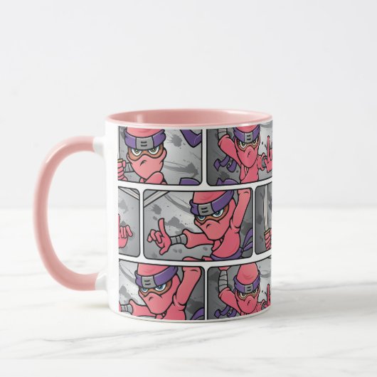 ピンク忍者 マグカップ (左)