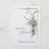 ピンク忘れとブルーノ結婚ツ 招待状 (正面/裏面)