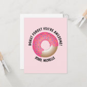 ピンク忘れドナ素晴らしあなたはXOXOバレンタイン カード (正面/裏面インサイチュ)