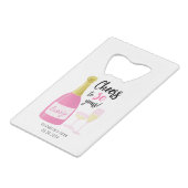 ピンク応援30年バブリー30歳の誕生日パーティー クレジットカード栓抜き (正面アングル)