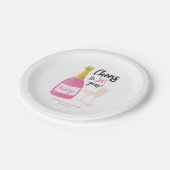 ピンク応援30年バブリー30歳の誕生日パーティー ペーパープレート (アングル)