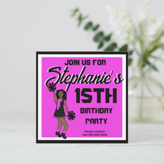 ピンク応援#1招待状 招待状 (スタンド正面)