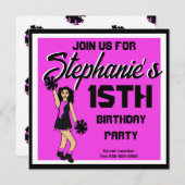 ピンク応援#2招待状 招待状 (正面/裏面)