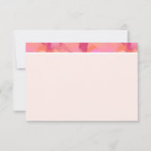 ピンク恋しく思のバラのグリーティングカード サンキューカード (裏面)