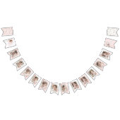 ピンク恋しく思オネダーフル1歳の誕生日の毎月の写真禁止 バンティングフラッグ (全)