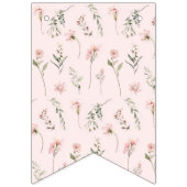 ピンク恋しく思オネダーフル1歳の誕生日の毎月の写真禁止 バンティングフラッグ (第1の旗)