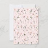 ピンク恋しく思リトルオネダーフルかわいい女の子1歳の誕生日 サンキューカード (裏面)