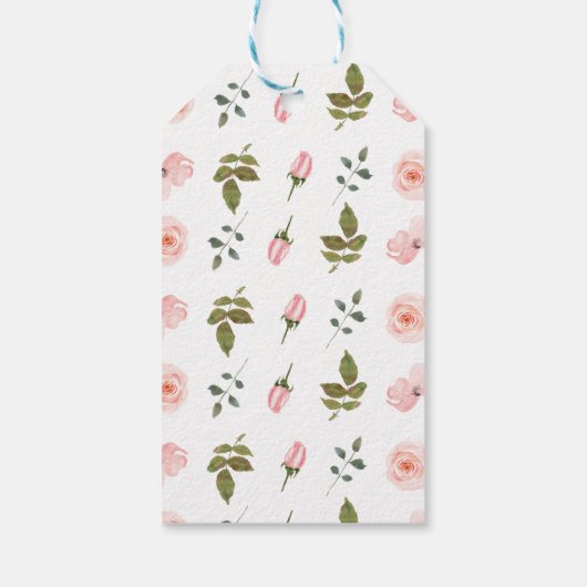 ピンク恋しく思リトルオネダーフル1歳の誕生日の好意 ギフトタグ (裏面)