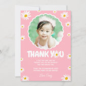 ピンク恋しく思リトルワンダーフルデイジー1日 サンキューカード (正面)
