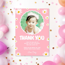 ピンク恋しく思リトルワンダーフルデイジー1日 サンキューカード