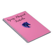 ピンク恋人あなたは魔法のユニコーンファンタジー名 ノートブック (右側)