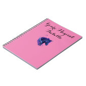 ピンク恋人あなたは魔法のユニコーンファンタジー名 ノートブック (左側)