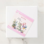 ピンク恐竜ガールウォーター誕生日 フェイバータグ (インサイチュ)