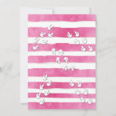 ピンク恐竜ガール招待状 招待状 (裏面)