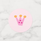 ピンク恐竜ガール誕生日写真名可愛いかわいい コンフェッティ (スモール正面)