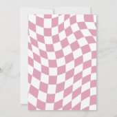 ピンク恐竜3レックスヴィンテージフローラ誕生日 招待状 (裏面)