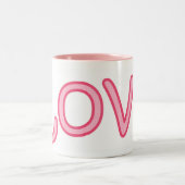 ピンク愛コーヒー・マグ ツートーンマグカップ (中央)