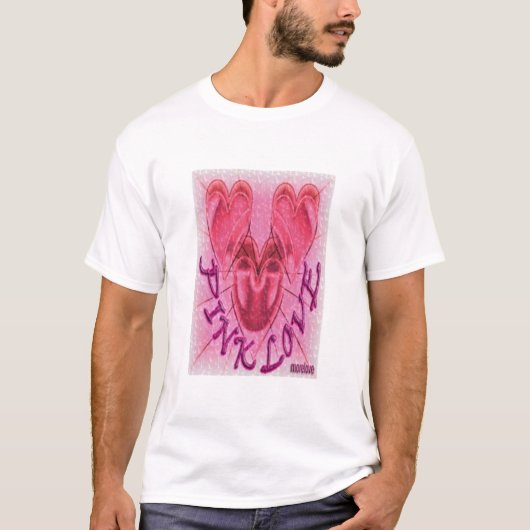 ピンク愛 Tシャツ (正面)