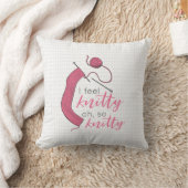 ピンク感じイニットあーそうニット クッション (ブランケット)