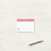 ピンク感じイニットあーそうニット ポストイット (デスク上)