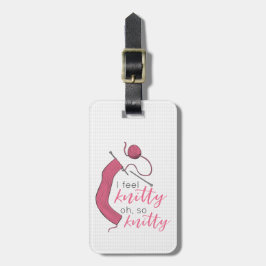 ピンク感じイニットあーそうニット ラゲッジタグ