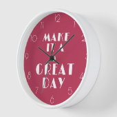 ピンク感動的で一日素晴らしを作るモダン 壁時計 (傾斜)