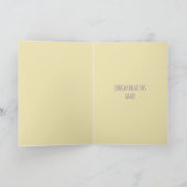 ピンク感動的の卒業式引用文 カード (内部)