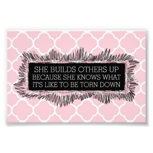 ピンク感動的クローバーフォトプリント フォトプリント            (正面)