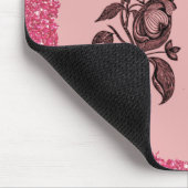 ピンク感動的トレジャー引用文マウスパッド マウスパッド (コーナー)