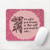 ピンク感動的トレジャー引用文マウスパッド マウスパッド (マウス)