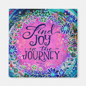 ピンク感動的フローラの旅おもしろい マグネット (正面)