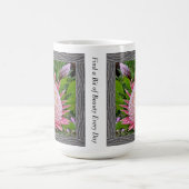 ピンク感動的プロテア付きコーヒーマグ コーヒーマグカップ (中央)
