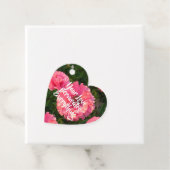 ピンク感動的ラブ引用文フローラフラワーハート フェイバータグ (インサイチュ)